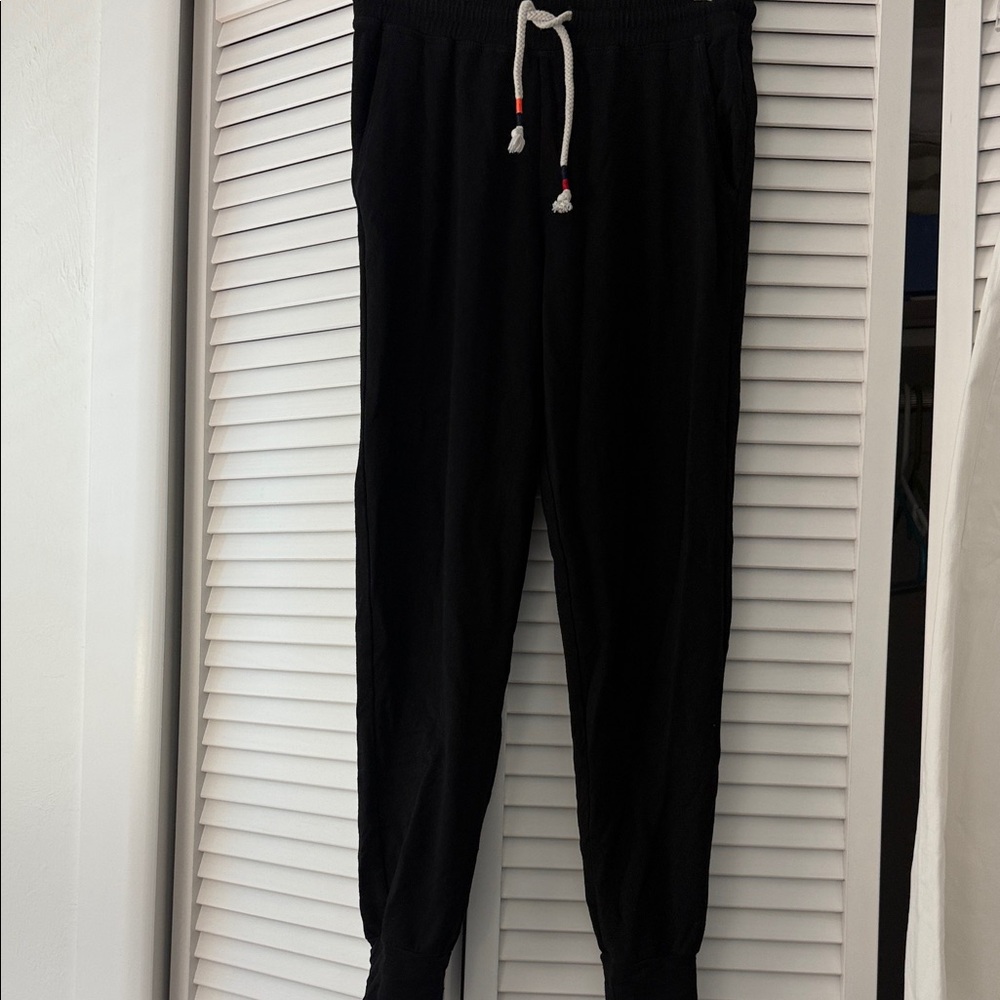 Sundry Black Joggers with Red and White Drawstring